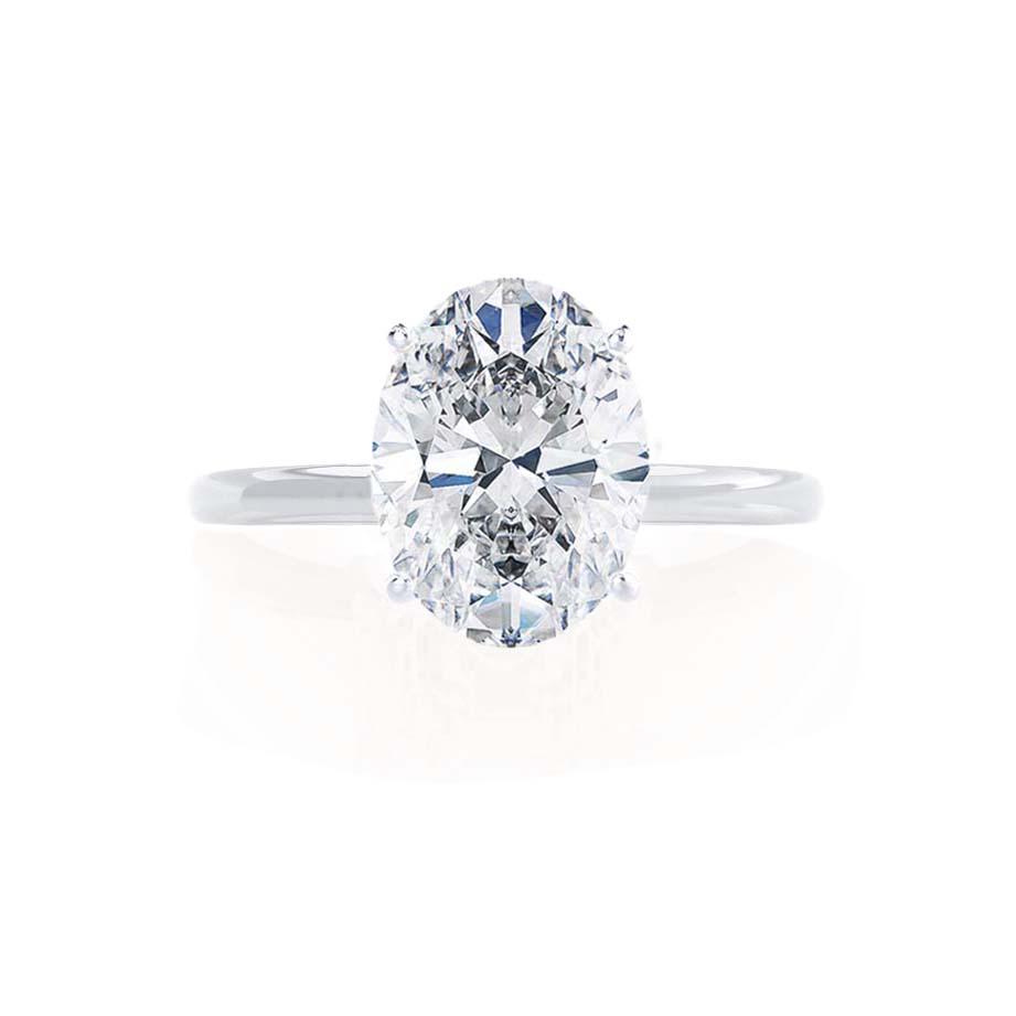 1.5 CT Oval Solitaire Moissanite Engagement Ring