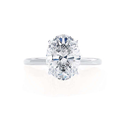 1.5 CT Oval Solitaire Moissanite Engagement Ring
