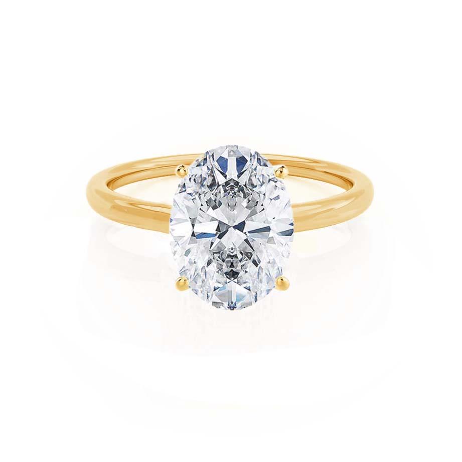 1.5 CT Oval Solitaire Moissanite Engagement Ring