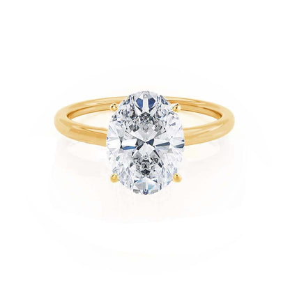 1.5 CT Oval Solitaire Moissanite Engagement Ring