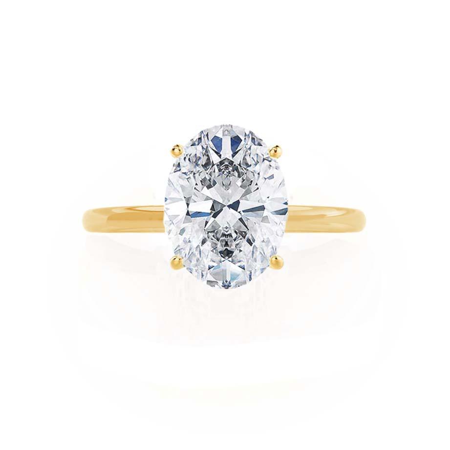 1.5 CT Oval Solitaire Moissanite Engagement Ring