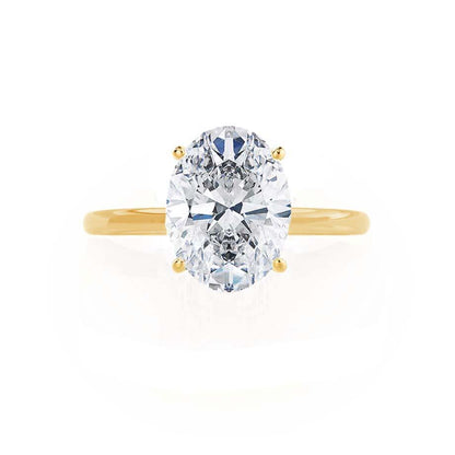 1.5 CT Oval Solitaire Moissanite Engagement Ring