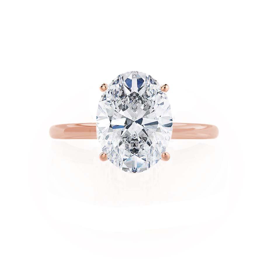 0.9 CT Oval Solitaire Moissanite Engagement Ring