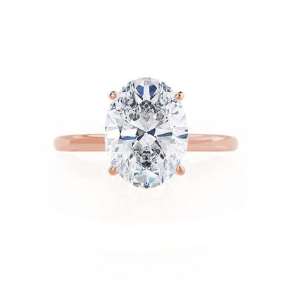 0.9 CT Oval Solitaire Moissanite Engagement Ring