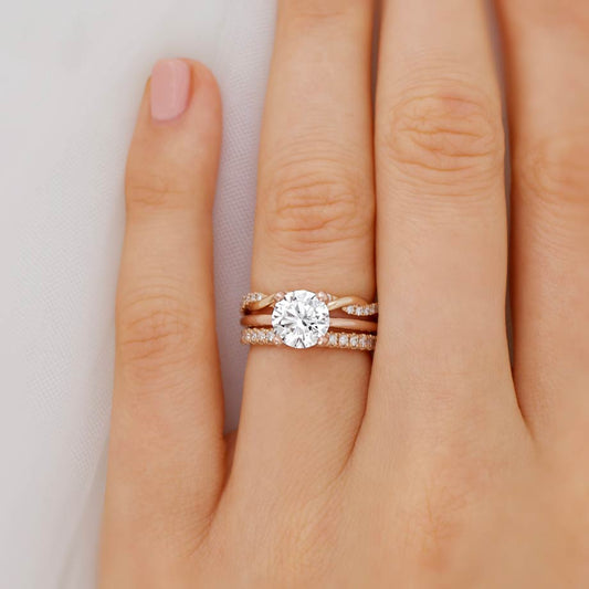 1.2 CT Round Solitaire Moissanite Engagement Ring