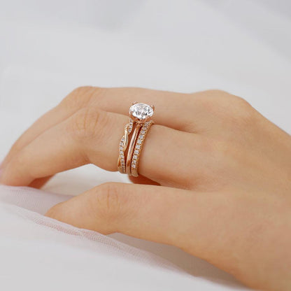 1.2 CT Round Solitaire Moissanite Engagement Ring