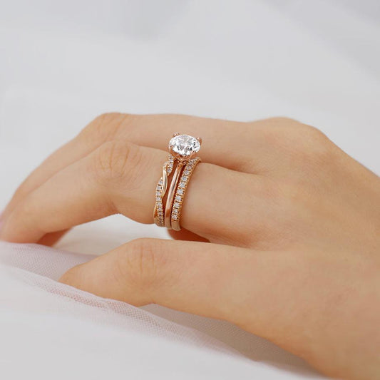 1.2 CT Round Solitaire Moissanite Engagement Ring