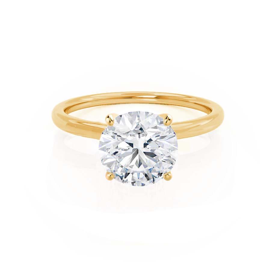1.2 CT Round Solitaire Moissanite Engagement Ring