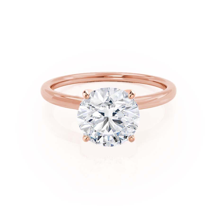 1.2 CT Round Solitaire Moissanite Engagement Ring