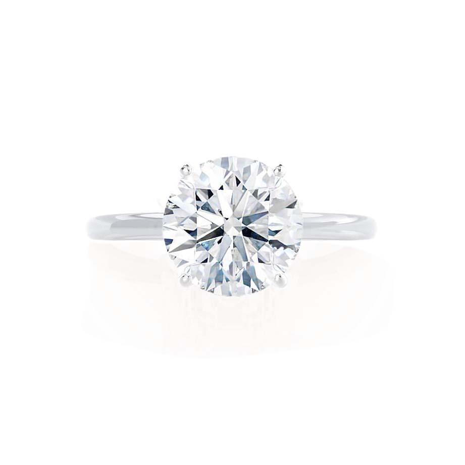 1.2 CT Round Solitaire Moissanite Engagement Ring