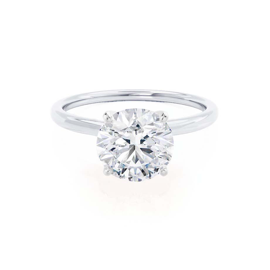 1.2 CT Round Solitaire Moissanite Engagement Ring