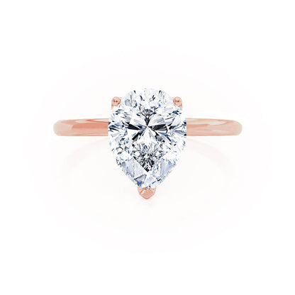 0.94 CT Pear Solitaire Moissanite Engagement Ring
