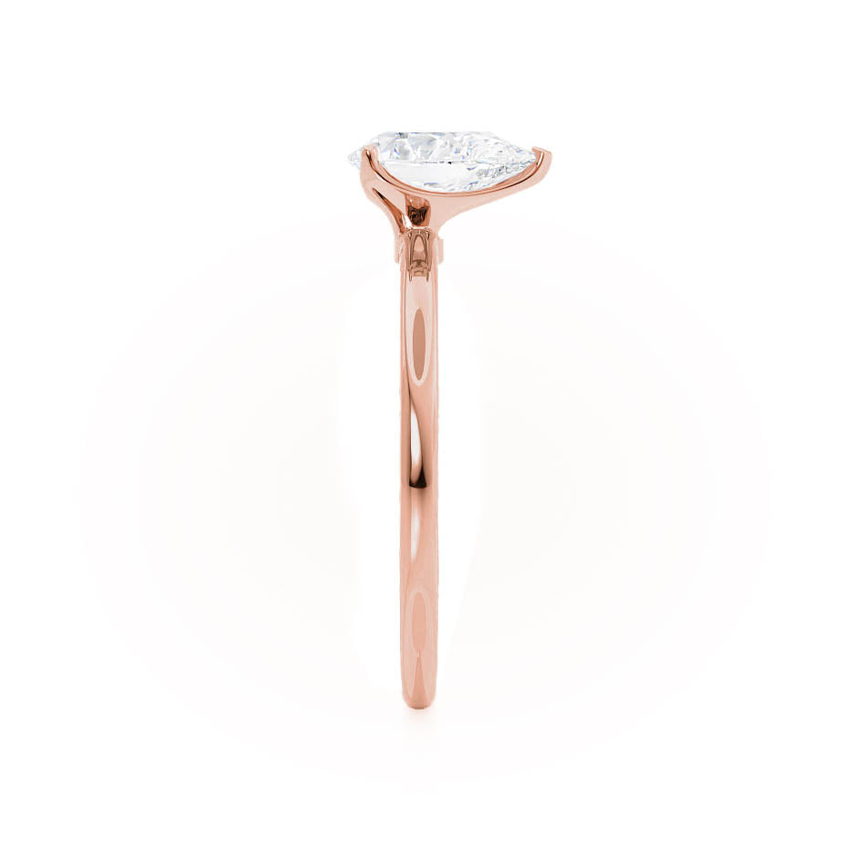 0.94 CT Pear Solitaire Moissanite Engagement Ring