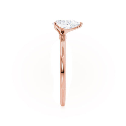0.94 CT Pear Solitaire Moissanite Engagement Ring
