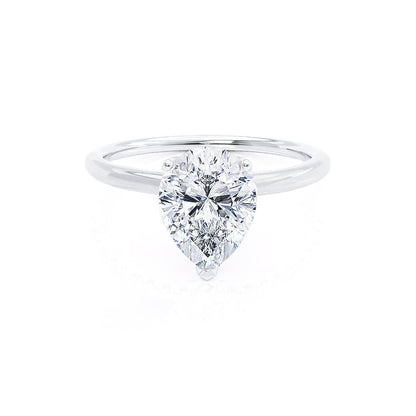 0.94 CT Pear Soitaire Moissanite Engagement Ring
