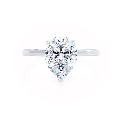 0.94 CT Pear Soitaire Moissanite Engagement Ring