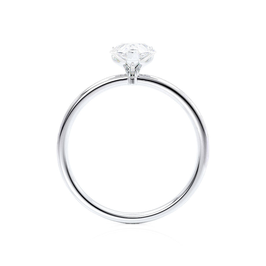 0.94 CT Pear Soitaire Moissanite Engagement Ring