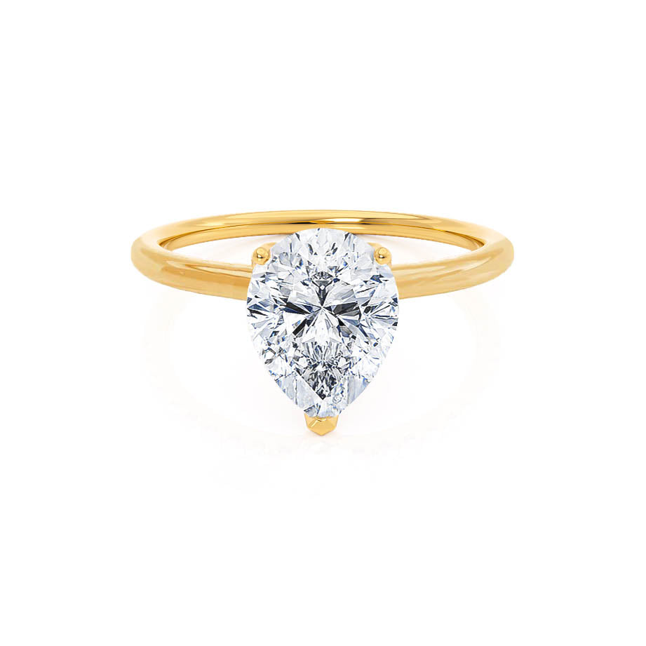 1.2 CT Pear Solitaire Moissanite Engagement Ring