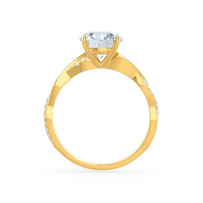 1.5 CT Oval Pave Moissanite Engagement Ring