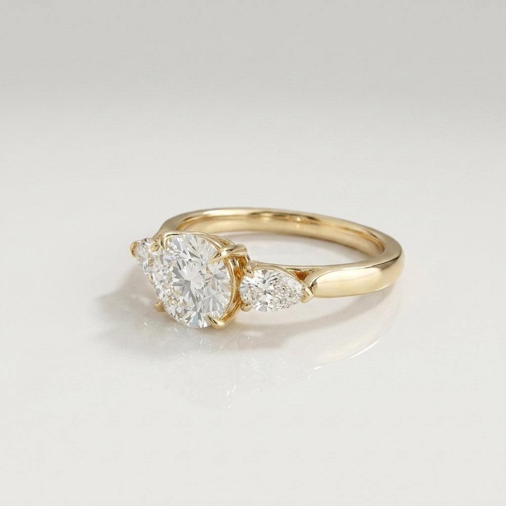2 CT Marquise Pave Lab Grown Engagement Ring