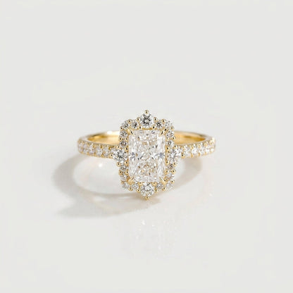 2 CT Marquise Pave Lab Grown Engagement Ring