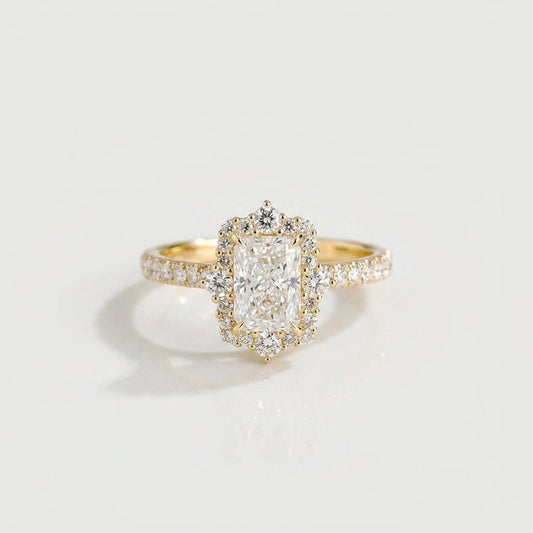 2 CT Marquise Pave Lab Grown Engagement Ring