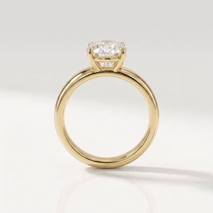 2 CT Marquise Pave Lab Grown Engagement Ring
