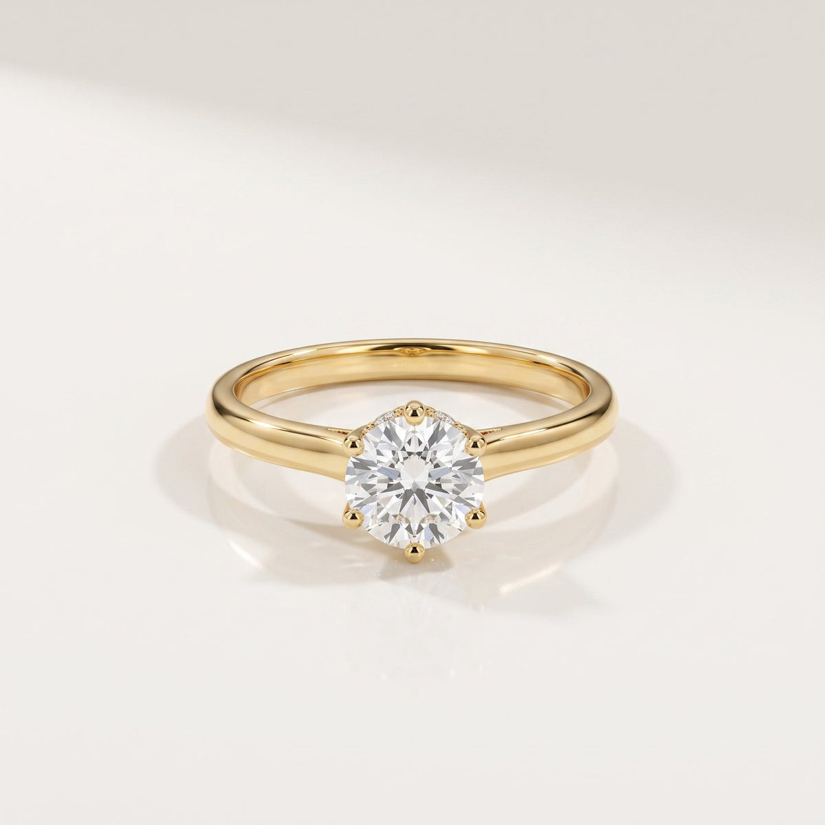 1 CT Round Solitaire Lab Grown Diamond Engagement Ring