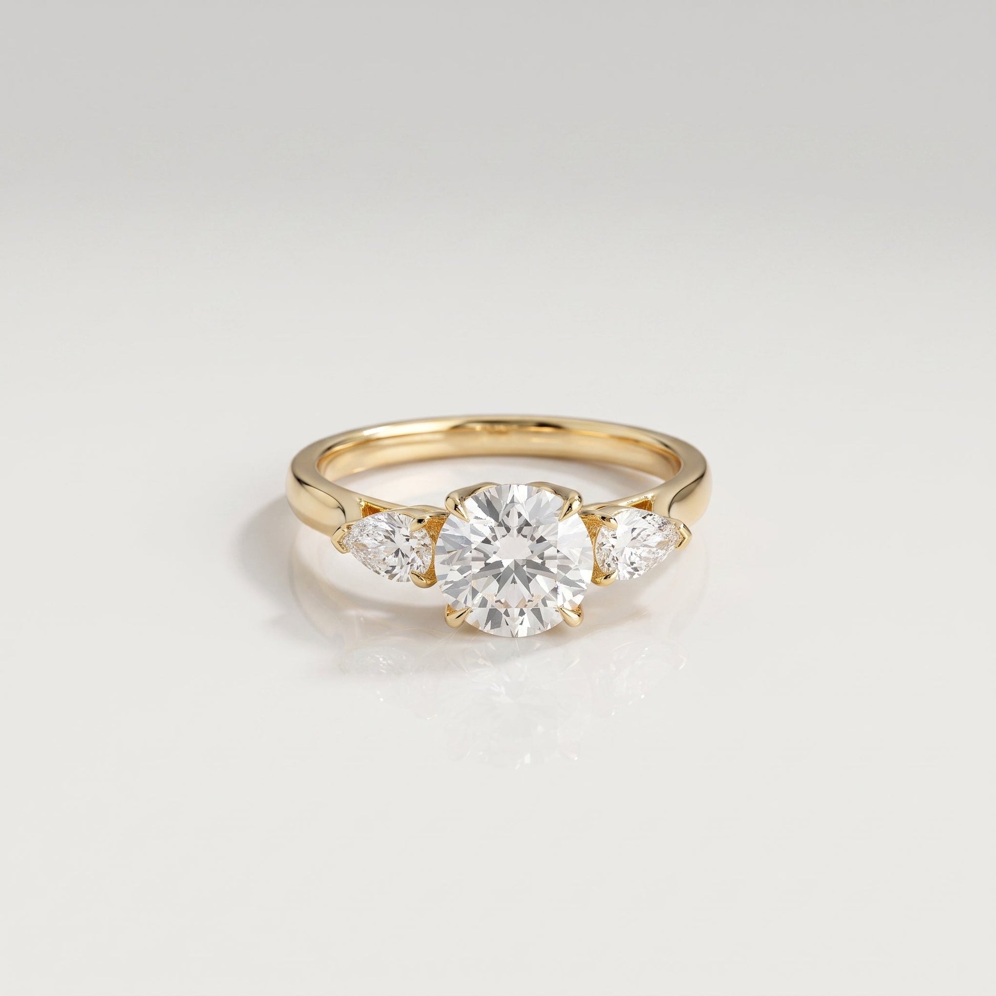 2 CT Marquise Pave Lab Grown Engagement Ring