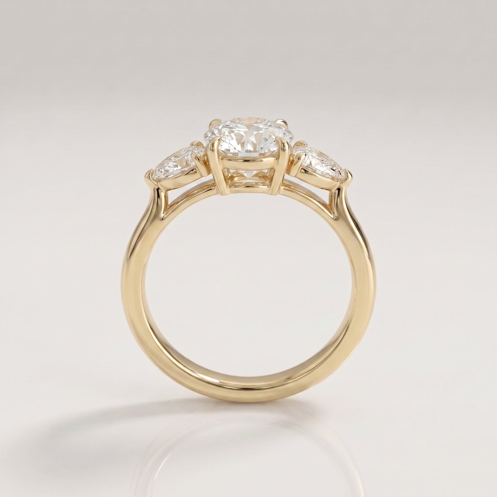 2 CT Marquise Pave Lab Grown Engagement Ring