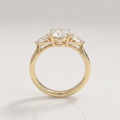 2 CT Marquise Pave Lab Grown Engagement Ring