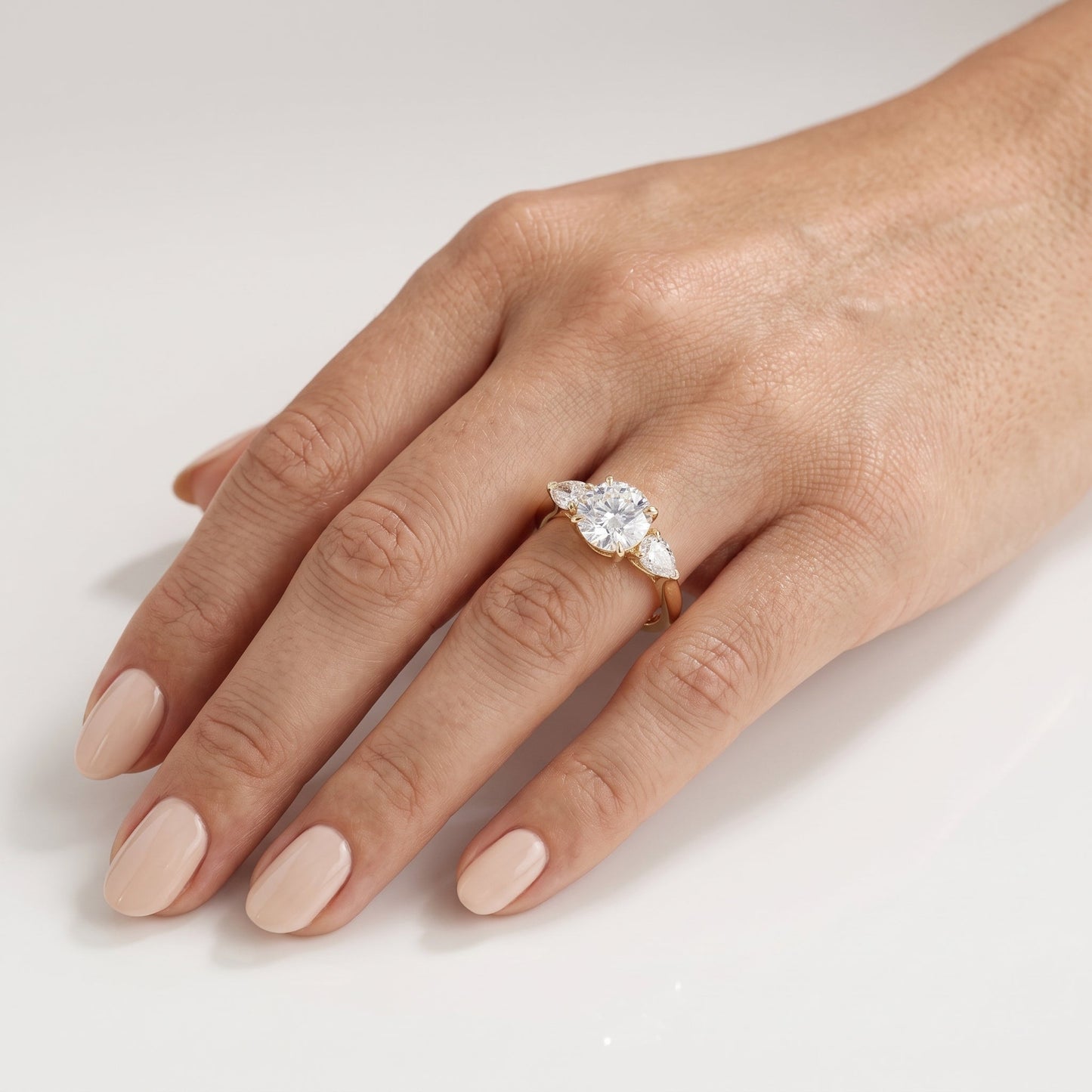 2 CT Marquise Pave Lab Grown Engagement Ring