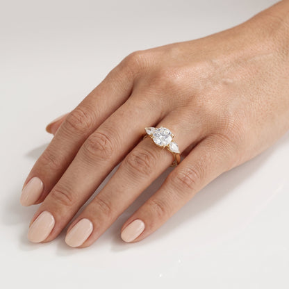 2 CT Marquise Pave Lab Grown Engagement Ring