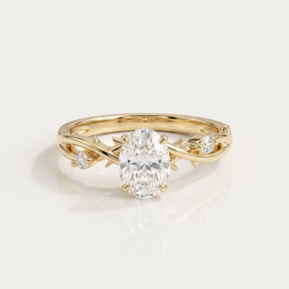 2 CT Marquise Pave Lab Grown Engagement Ring