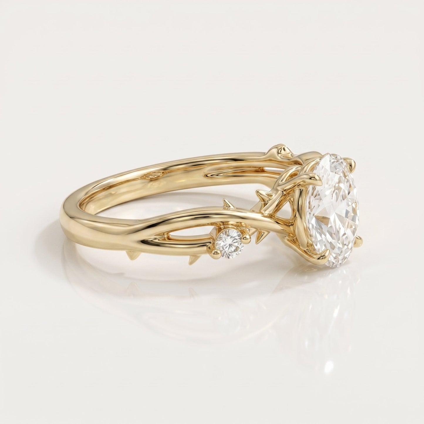 2 CT Marquise Pave Lab Grown Engagement Ring