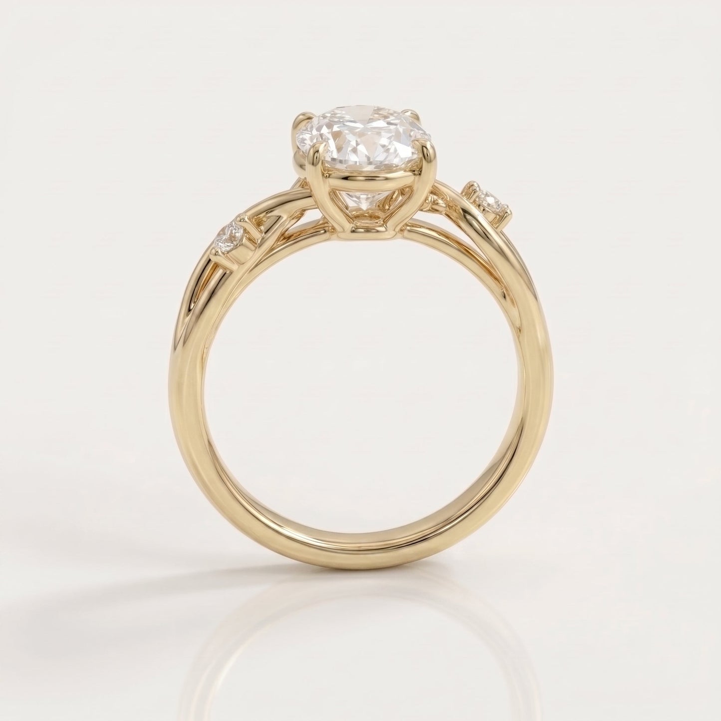 2 CT Marquise Pave Lab Grown Engagement Ring