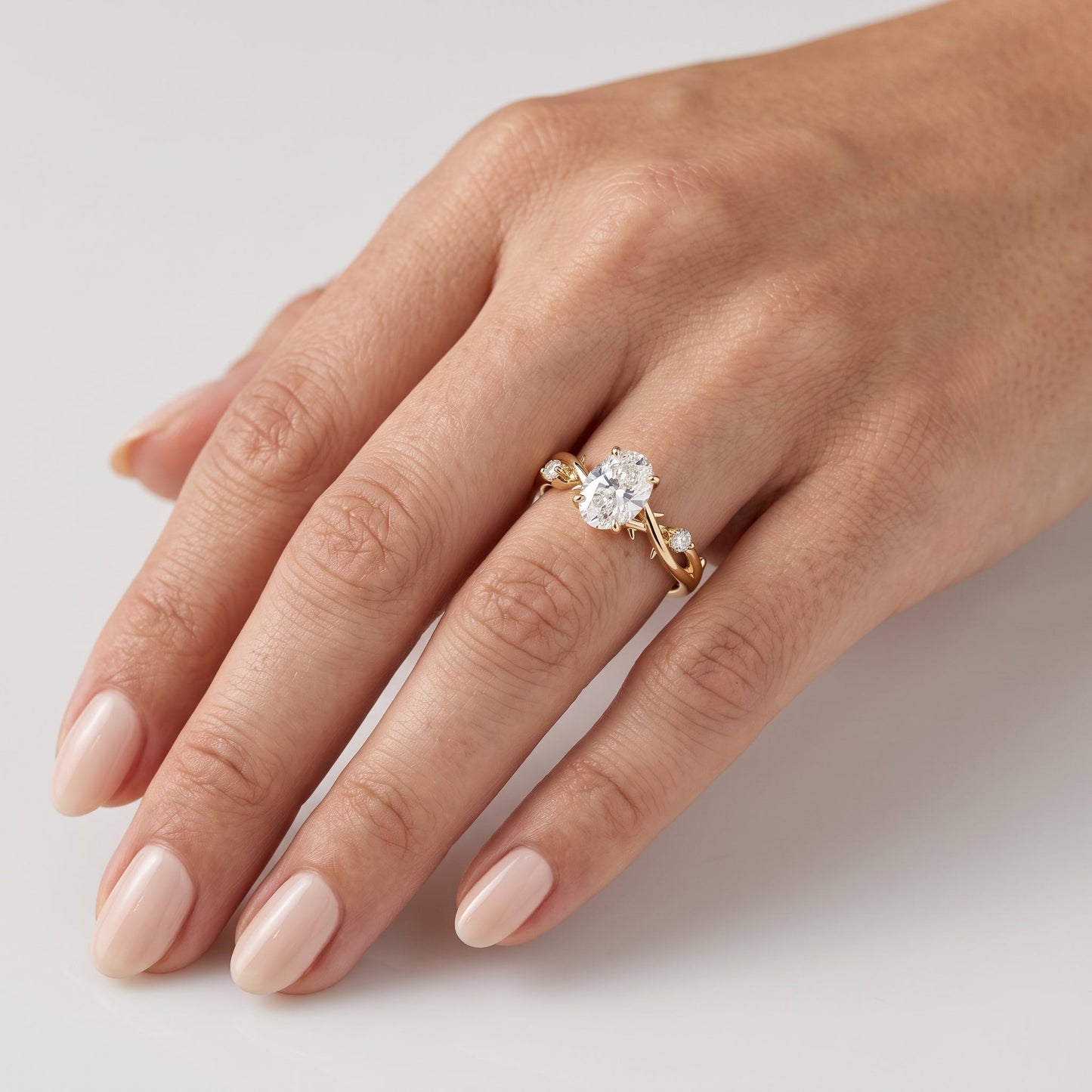 2 CT Marquise Pave Lab Grown Engagement Ring