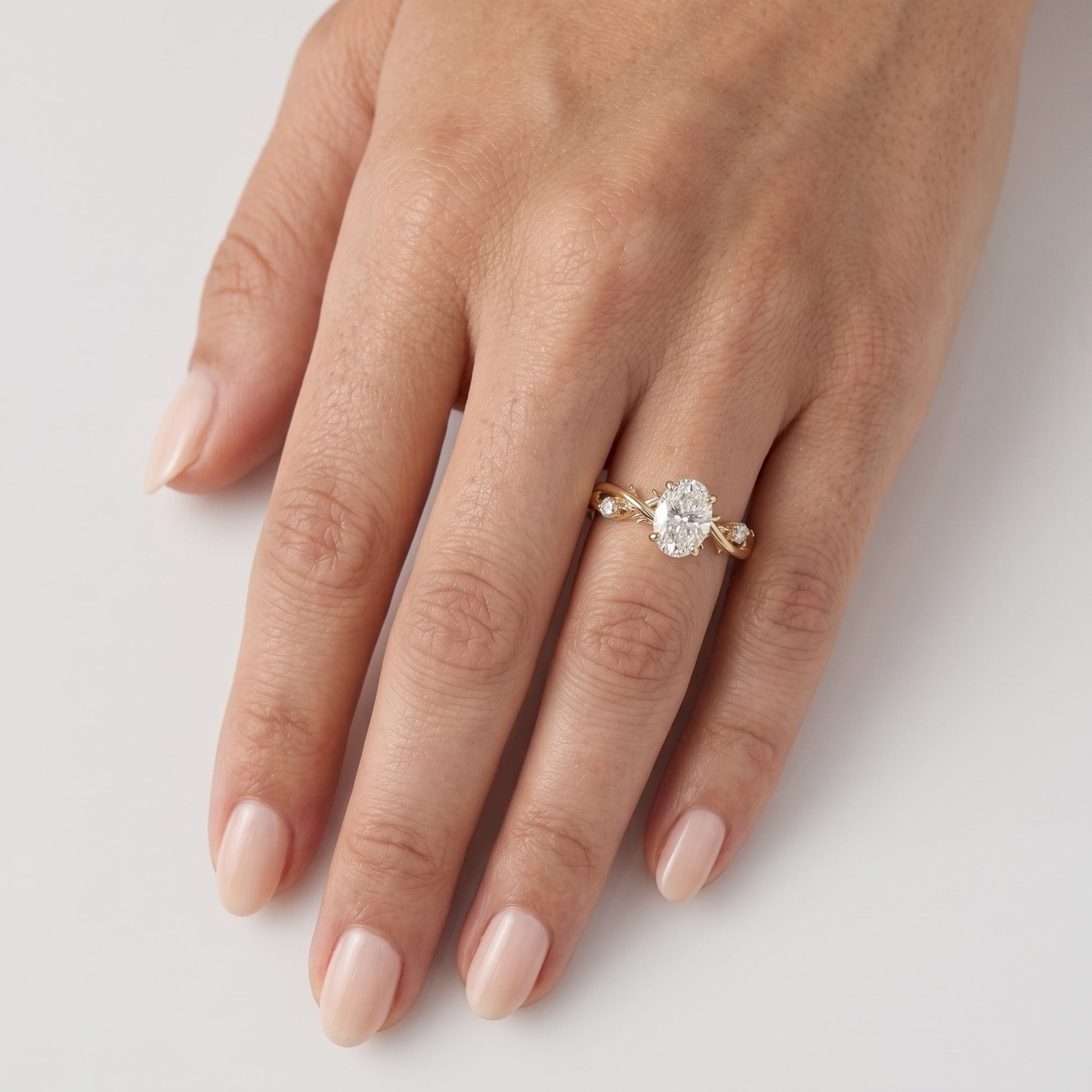 2 CT Marquise Pave Lab Grown Engagement Ring