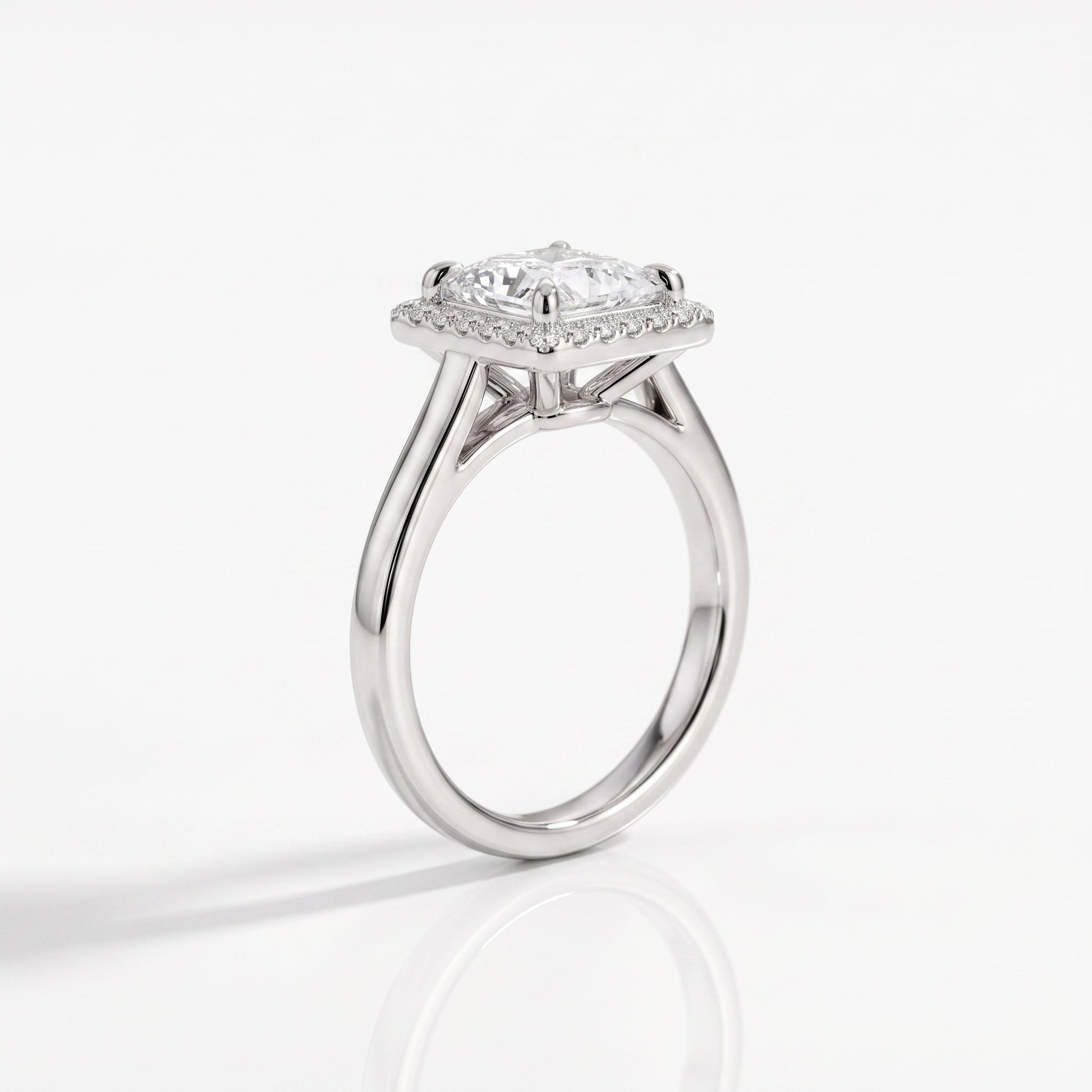 2 CT Marquise Pave Lab Grown Engagement Ring