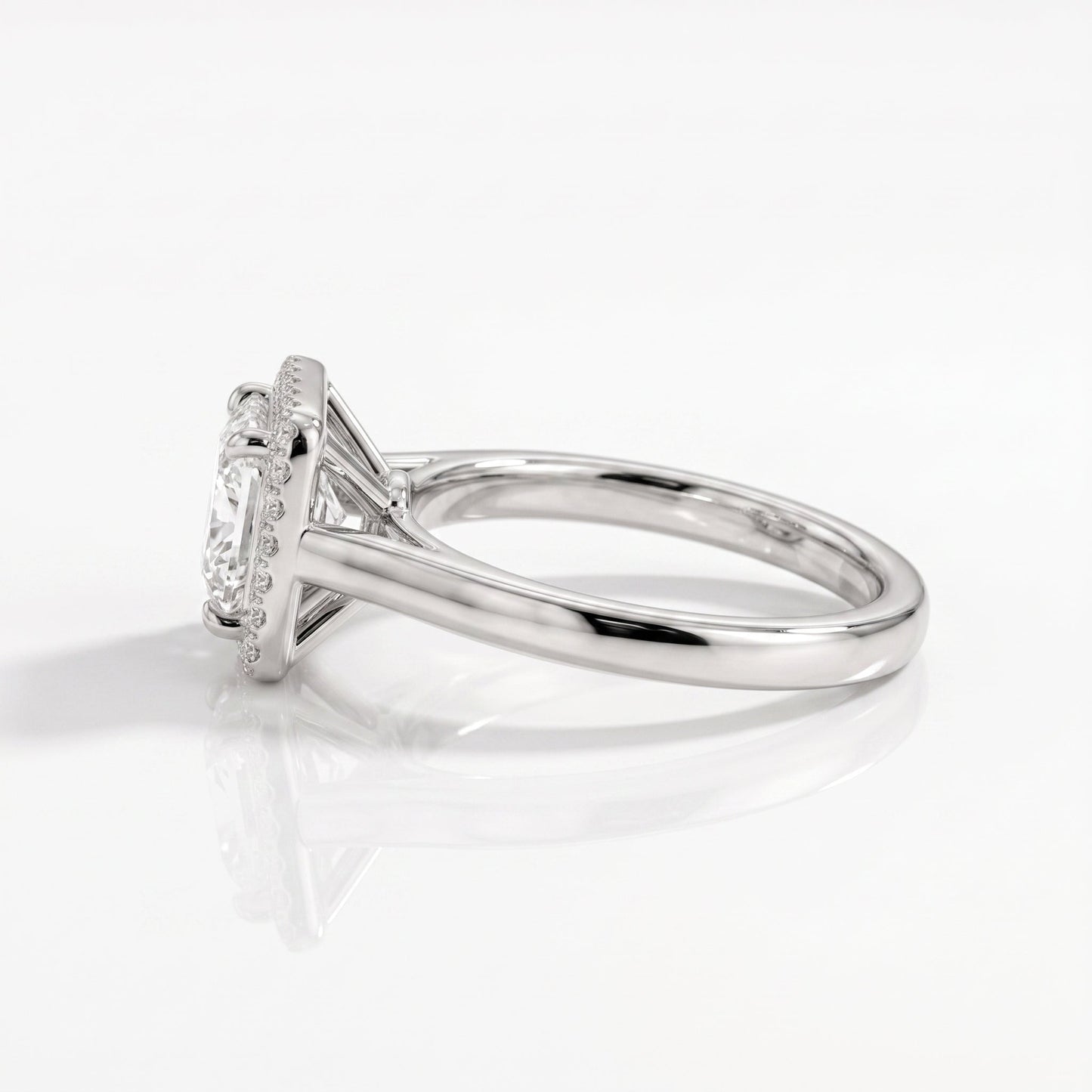 2 CT Marquise Pave Lab Grown Engagement Ring