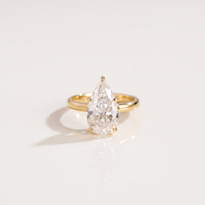 2 CT Marquise Pave Lab Grown Engagement Ring