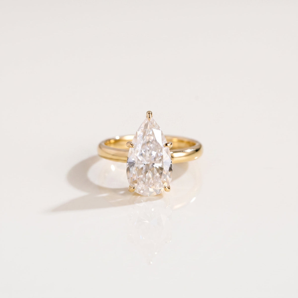 1.8 CT Pear Hidden Halo Lab Grown Diamond Engagement Ring