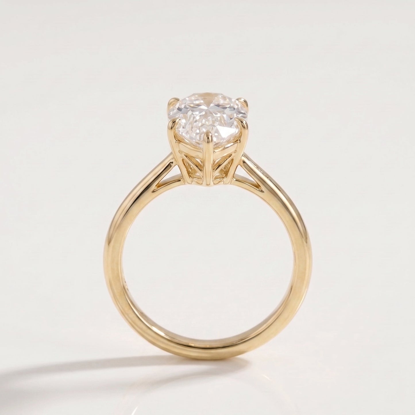 2 CT Marquise Pave Lab Grown Engagement Ring
