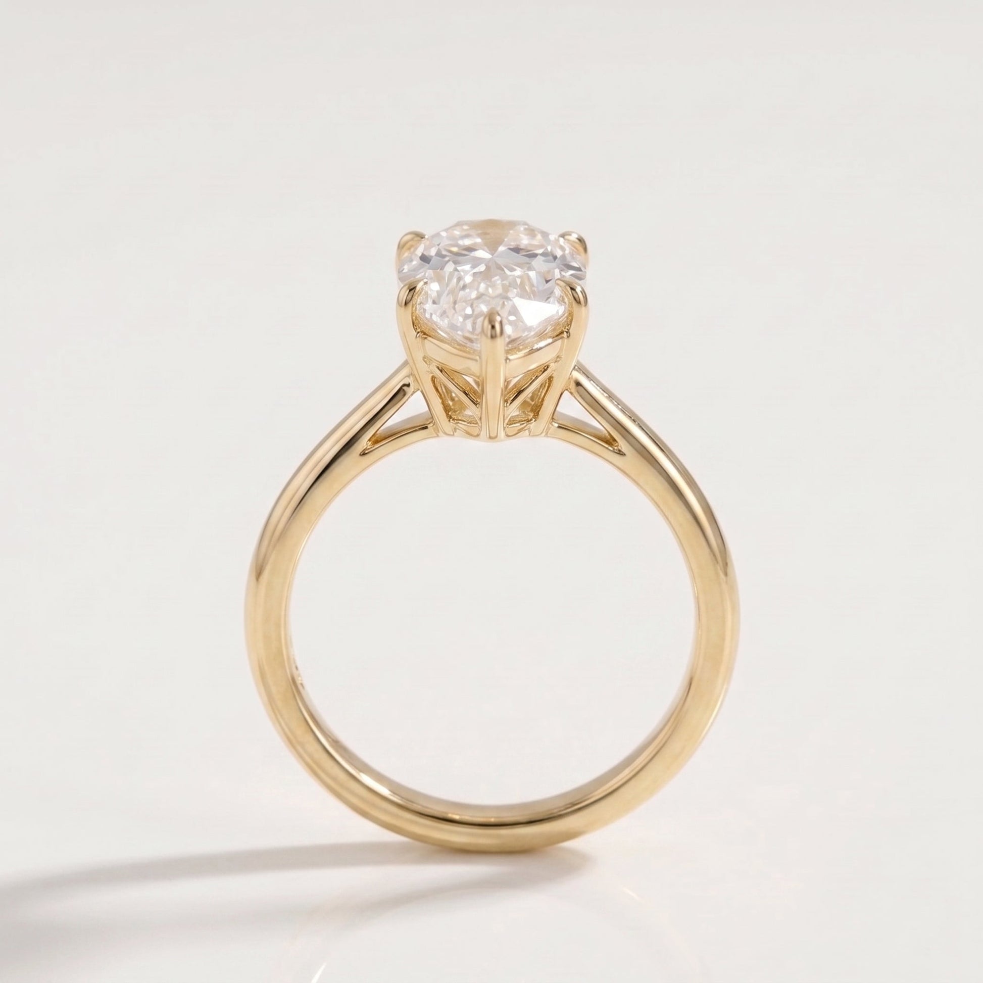 2 CT Marquise Pave Lab Grown Engagement Ring
