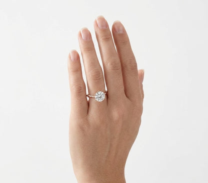 2 CT Round Solitaire Twisted Shank Lab Grown Diamond Engagement Ring