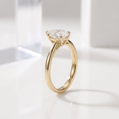 2 CT Marquise Pave Lab Grown Engagement Ring