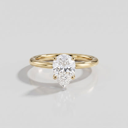 2 CT Marquise Pave Lab Grown Engagement Ring