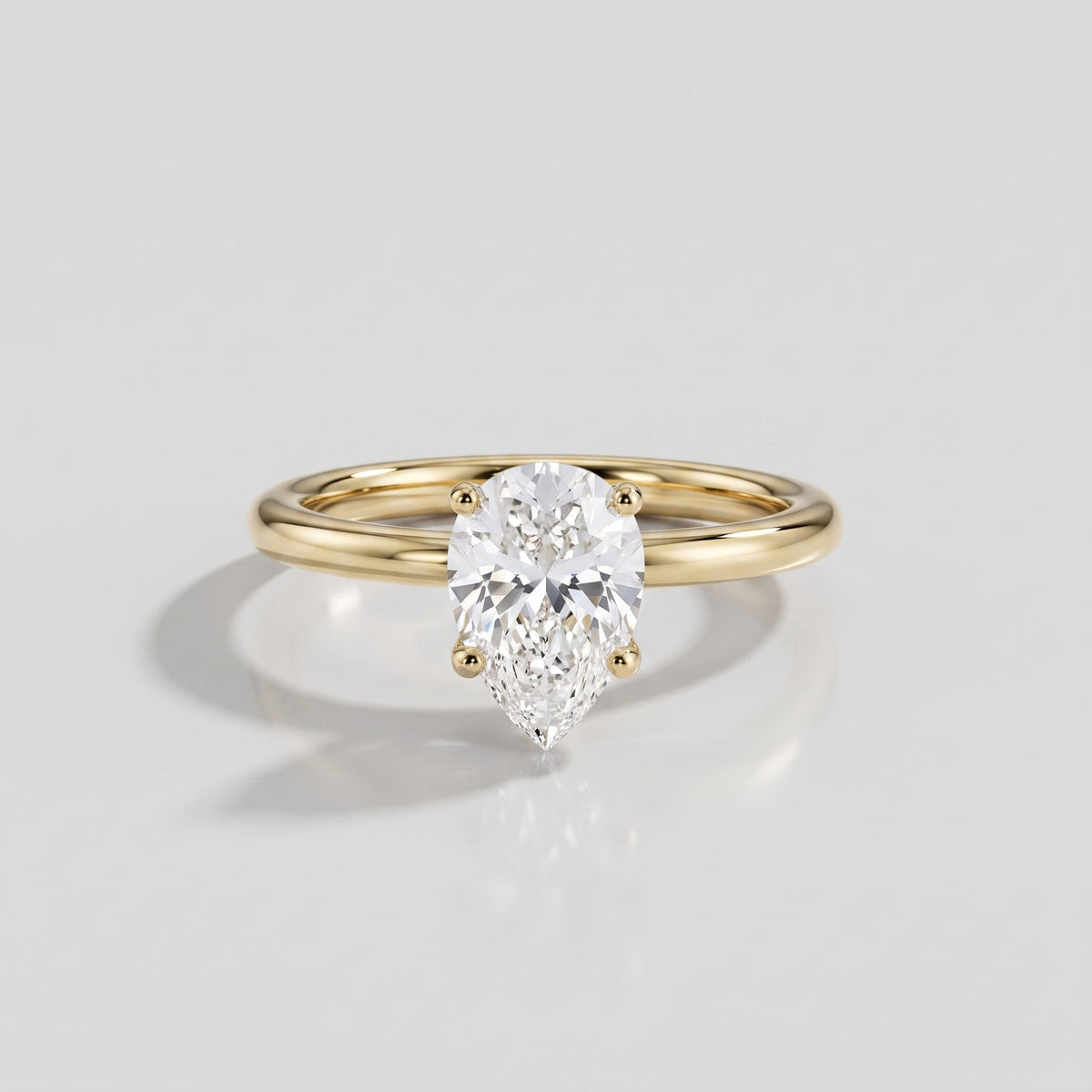 1.5 CT Marquise Hidden Halo Lab Grown Diamond Engagement Ring
