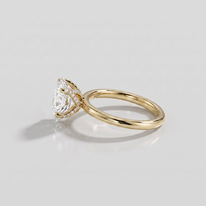 2 CT Marquise Pave Lab Grown Engagement Ring