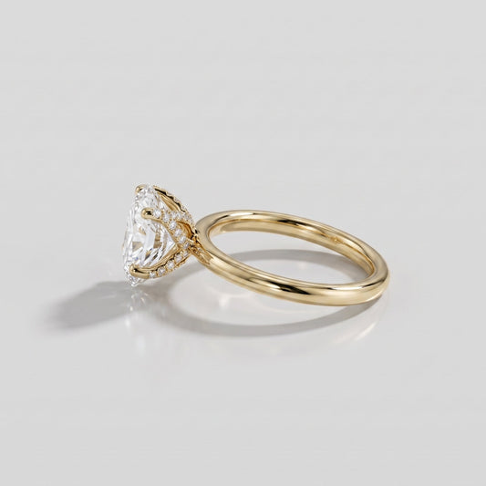 2 CT Marquise Pave Lab Grown Engagement Ring
